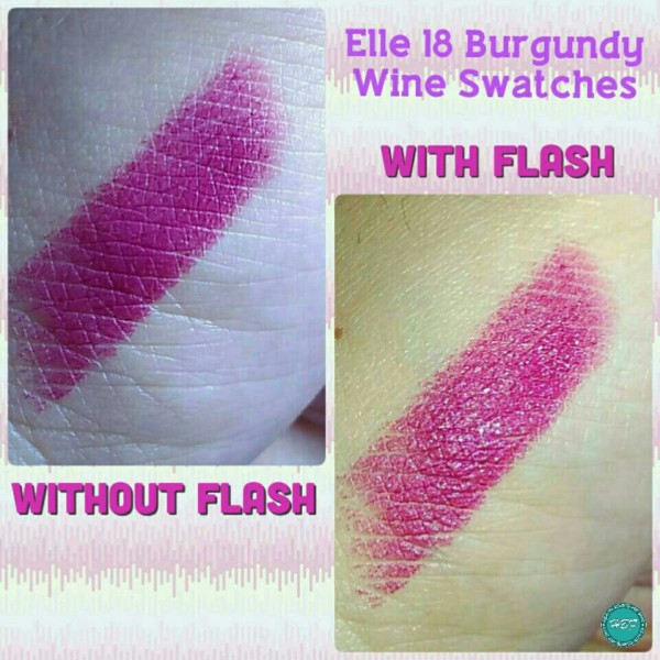 Elle 18 Color Pops Burgundy Wine Lipstick Review HBF